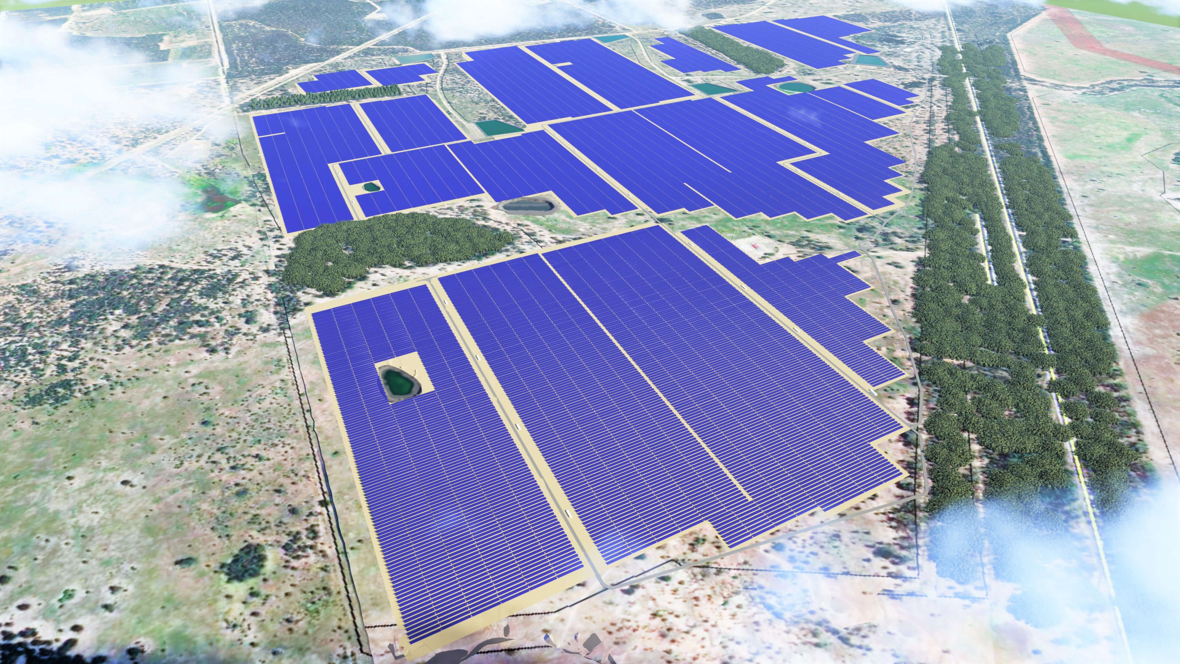 Edenvale Solar Park aerial shot 1