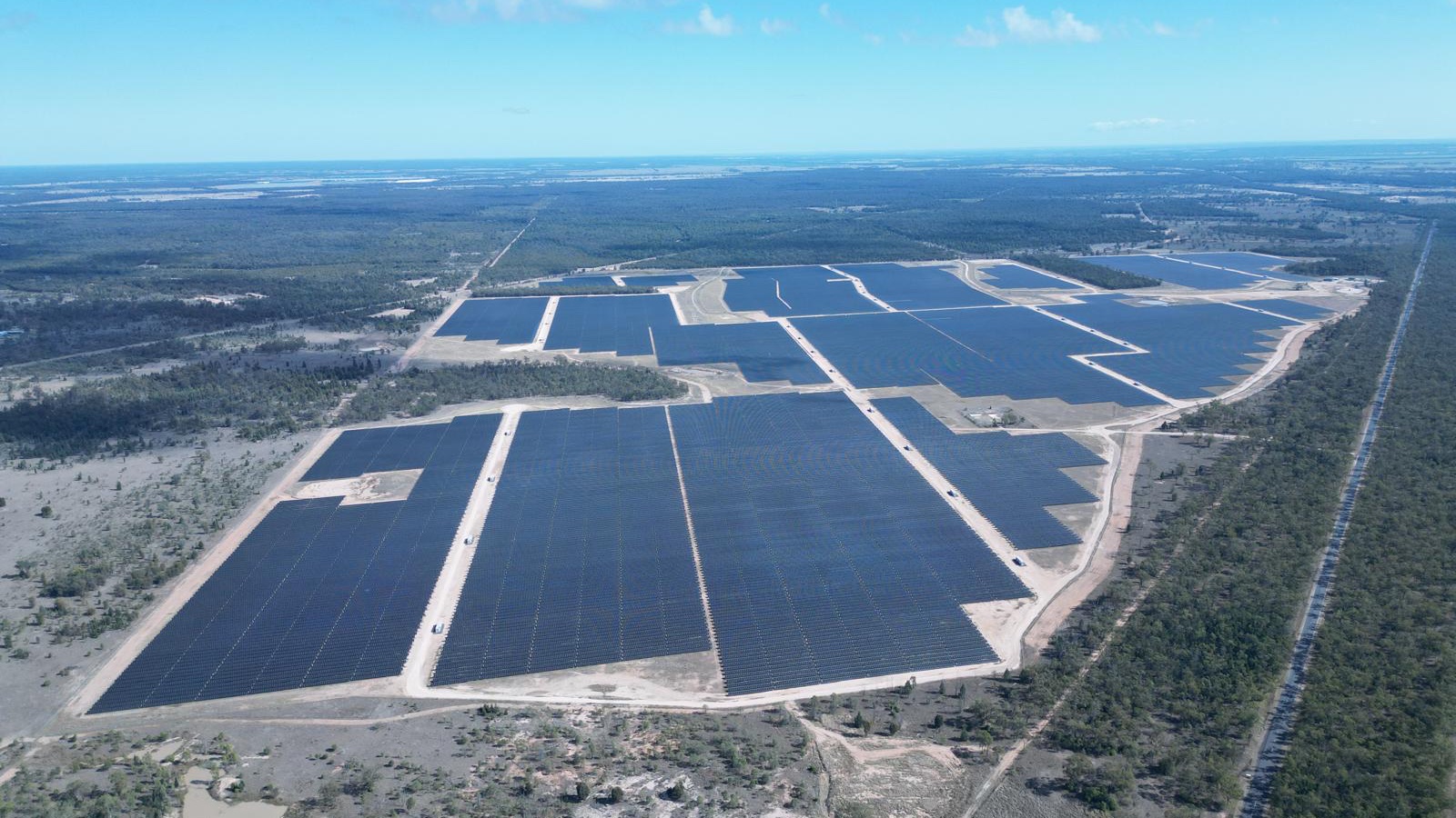 Aerial view of Edenvale Solar Park
